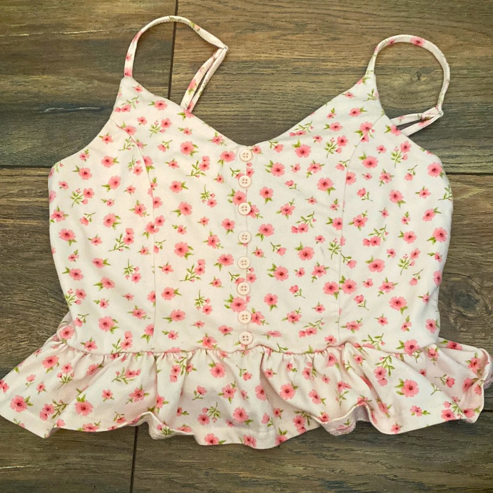flower print summer crop top